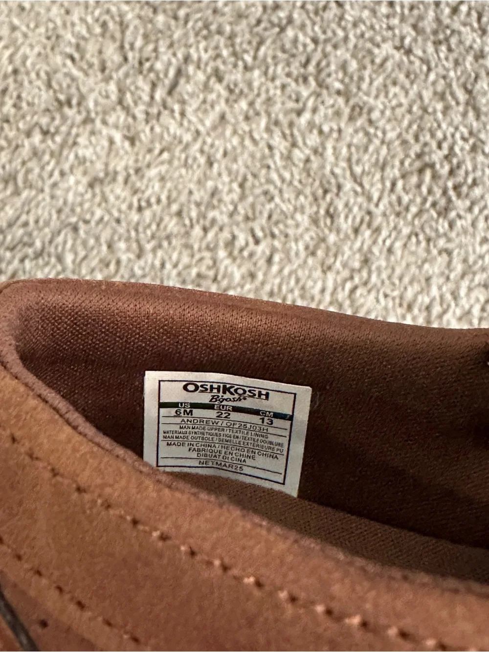 OshKosh B'gosh Brown Toddler Shoes